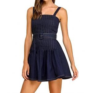 NEW BABY PINK women's denim dancing dress in blue